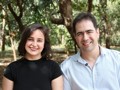 Helena Augusta Lisboa de Oliveira e o professor Alex Fabiano C. Campos. Crdito: Aniger Lisboa.