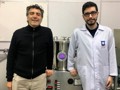 Prof Carlos Figueroa e Leonardo Leidens, orientador e autor do trabalho.